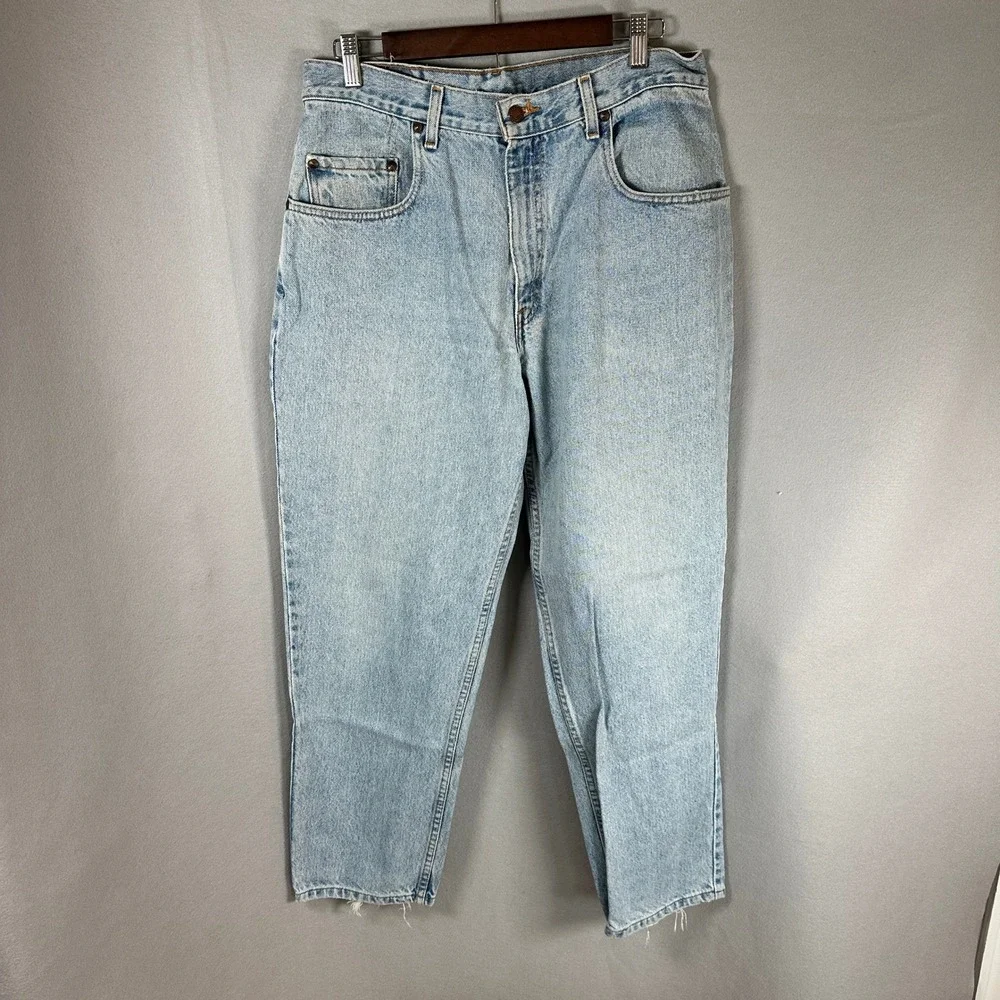 VTG Levi's 545 Jeans Mens 34x30 Light Blue Loose Fit Denim Workwear Y2K